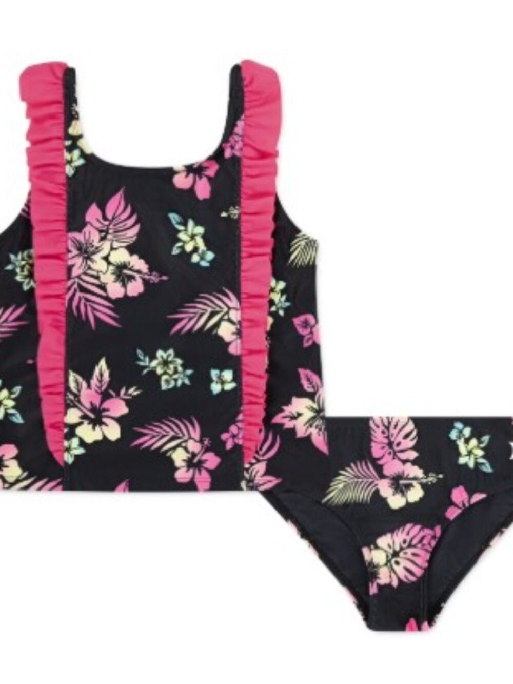 Hurley Girls 2-Piece Ruffle Tankini Swim Set Multiple Sizes